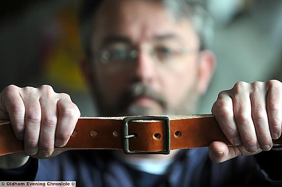 BELT, not braces: one of the products of Ian Russell’s sideline business. 