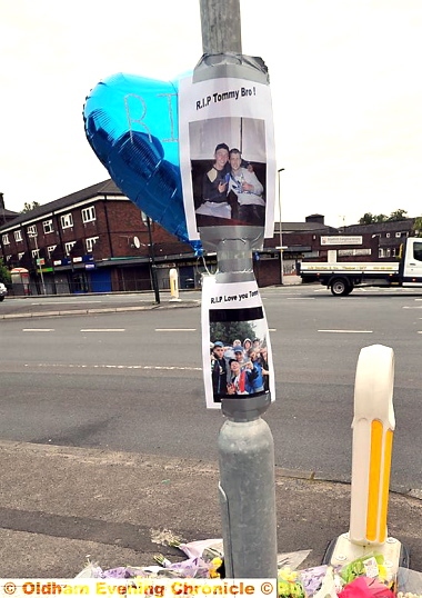 Some of the tributes laid by wellwishers at the scene of the stabbing