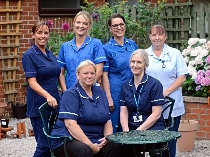 MAKING a difference . . . Butler Green IV Therapy Team (back, from the left) manager Vicki Elcock, Samantha McCourt, Vickey Taylor, Carol Carr. Front: Alison Gaylard and Gina Jones
