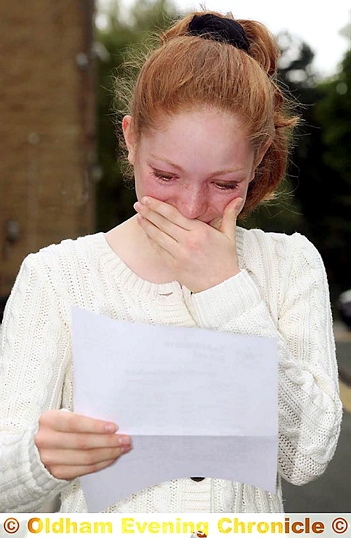 Tears of joy for 16-year-old Emma Hall. 