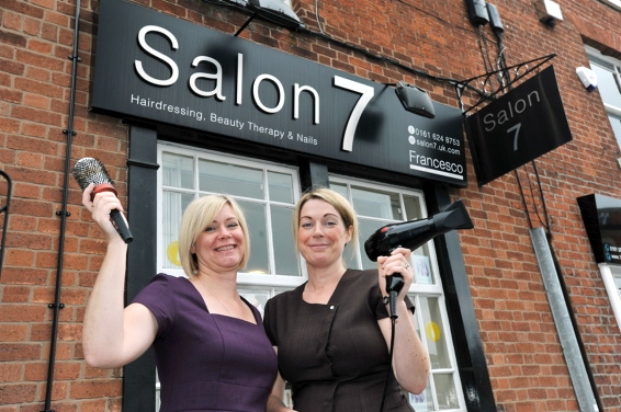 AT your service . . . Salon 7 manager Michelle Bradley (left) and beauty assessor Louise McDonnell