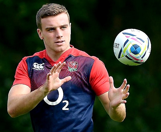 England's George Ford during a training session