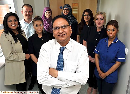 Pride in Oldham nominee Dr Hyder Abbas and his team at the Jarvis Medical Practice in Glodwick