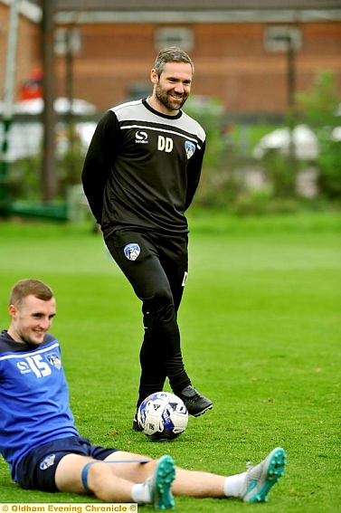David Dunn takes training for the first time