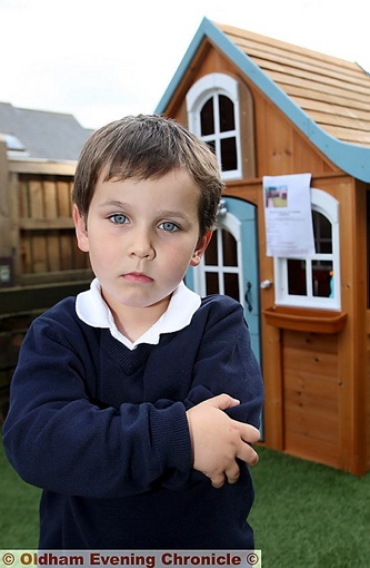 FOUR YEAR OLD Jacob Heron - his birthday present is at the centre of a planning row