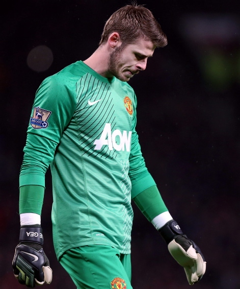 UNCERTAIN FUTURE . . . United goalkeeper David de Gea is reported to be “livid and distraught” at the late falling through of his move to Real Madrid.