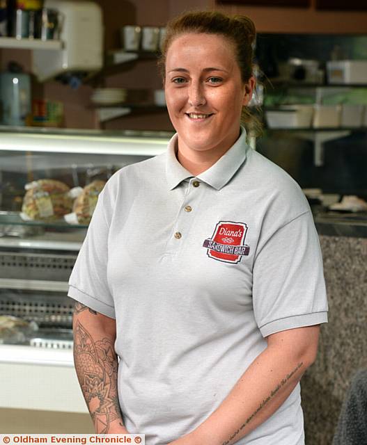 Pride in Oldham nominee Kim Shaw of Dianna's Sandwich Bar, Oldham.