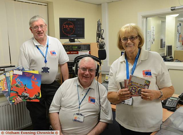 PRIDE in Oldham nominees Radio Cavell. From left, Kent Wells (chairman), Dave McGealey and Carole Royle