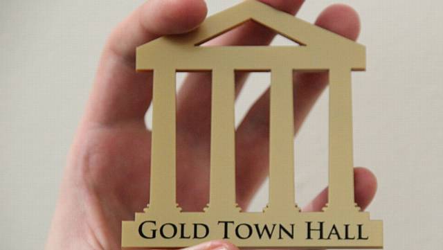 a #GOLDTownHall prize token