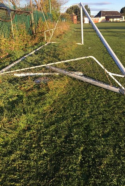 Mighty Dragons JFC net destroyed by vandals at Hollinwood Cricket Club