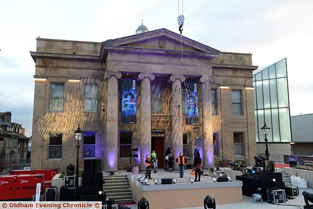 Rehearsal and VIP night preceding the official opening of The Odeon Cinema in the former Oldham Town Hall.
