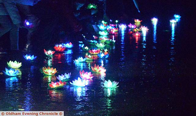 Dr Kershaw's Lights on the Lake at Alexandra Park boating lake...