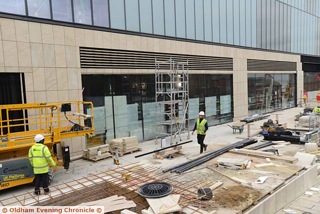 Work progressing on the restaurants etc. in the Odeon Cinema complex on Greaves Street.