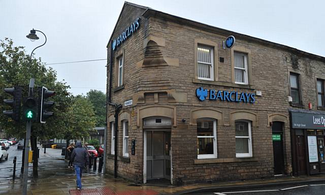 Barclays Bank in Lees is to close..