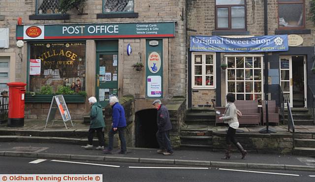ON the move . . .Uppermill post office is to close and move next door to the Original Sweet Shop