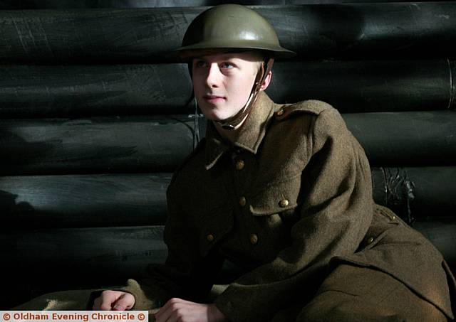 A play called the Oldham Pals, its based on Arthur Butterworth, who served in the Great War, 1914 to 1918. Arthur fought on the Somme in France. The role is played by his great grandson, Max Butterworth, aged 15. The play is taking place at St Matthew's church, Chadderton, Oldham.

