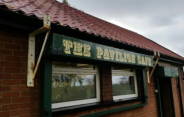 TWO 11ft awnings have been stolen from the Pavilion Café in Chadderton Hall Park