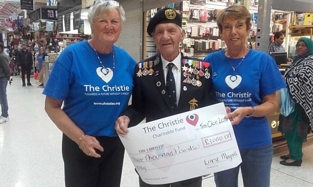 More than £3,000 was raised for The Christie Hospital through a life celebration benefit event for Ernie Mayall in September