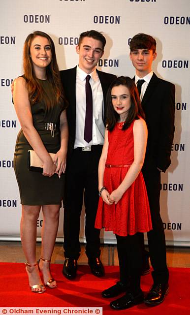 STARS of the show . . . (from left) Katie Quinn who plays Emma, director Nick Connor, Megan Grady (Mia) and Rhys Cadman (Rob)
