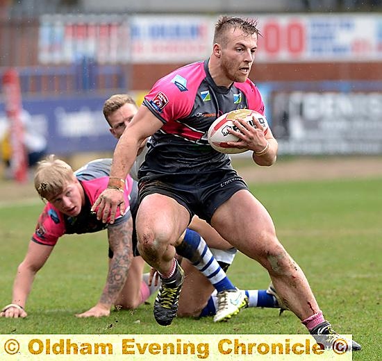 AT THE DOUBLE: Oldham winger Adam Clay crossed for two tries at Keighley.