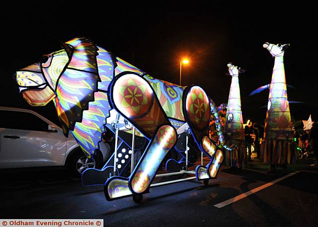 ROARING SUCCESS . . the lights parade at Seel Park, Mossley