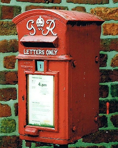 STOLEN . . . the King George VI post box