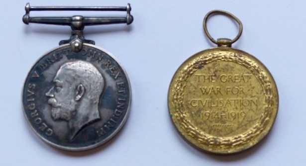 PIECE of history . . . John Ellis, who lives in Devon, is seeking to return a War Medal and Victory Medal to the relatives of Private H Platts, of Oldham