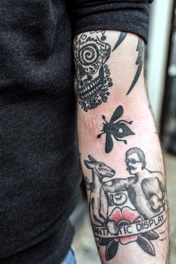 The Street Bee - now a permanent feature of Graeme’s arm