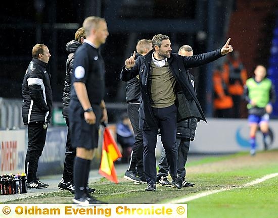 POINTING THINGS OUT: David Dunn, pictured in his last game in charge of Athletic against Millwall.
