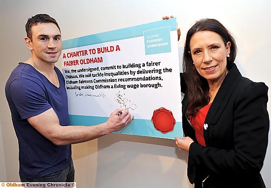Kevin Sinfield and Debbie Abrahams