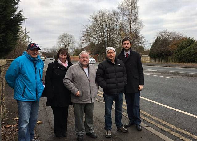 ROYTON councillors Steve Bashforth and Marie Bashforth, and MP Jim McMahon met with residents concerned about traffic and noise on Broadway
