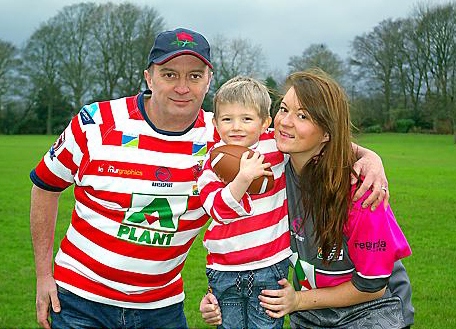 KEEPING it in the family . . . Dave Naylor with son Fraser and daughter Lisa