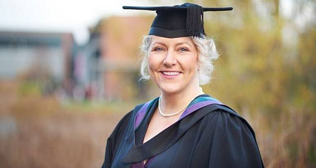 SUCCESS . . . Nicola Burr has graduated with a first class honours degree 