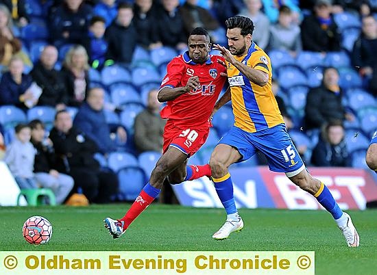 Athletic scouts have been taking a close look at Mansfield Town centre back Ryan Tafazolli, here duelling with Ricardo Fuller in this season’s FA Cup clash at Field Mill.