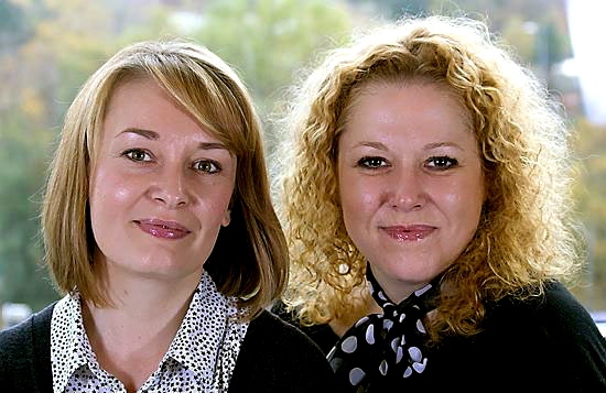 FIFTH year in business: Liz Lancashire (left) and Deborah Wroe