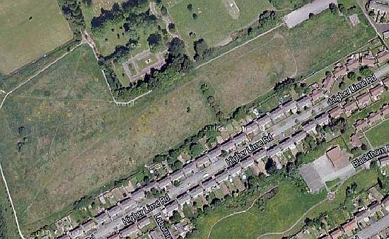 The playing fields from above> Picture courtesy Google Maps
