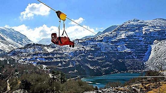 TAKING charity to extreme heights: the zip line the Mayor will ride