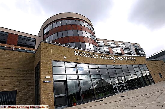 Mossley Hollins High School: praise in report
