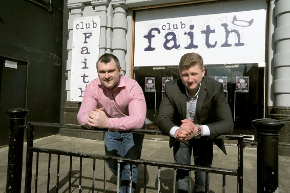 BROTHERS Chris and Sean Roberts pictured ahead of the opening of their new town centre club Faith
