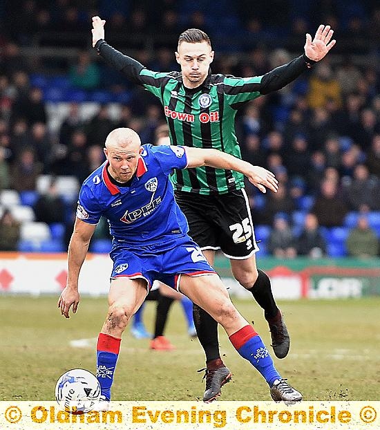 CURTIS Main has decided to see out the season with Athletic, instead of going back to relegation rivals Doncaster Rovers. PICTURE by ALAN HOWARTH
