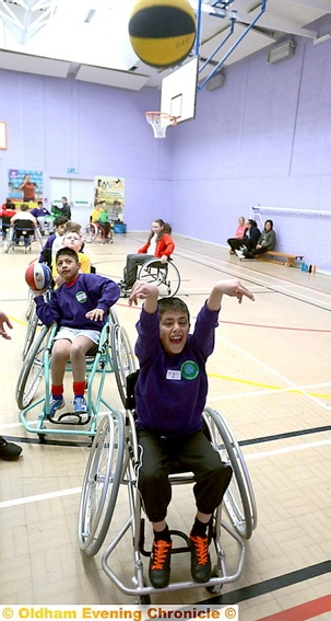 Awais Mahmood, from Freehold Community Primary Academy, takes a shot