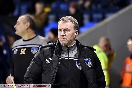 JOHN SHERIDAN . . . the Athletic manager says his side possess enough ability to shock leaders Burton tomorrow.