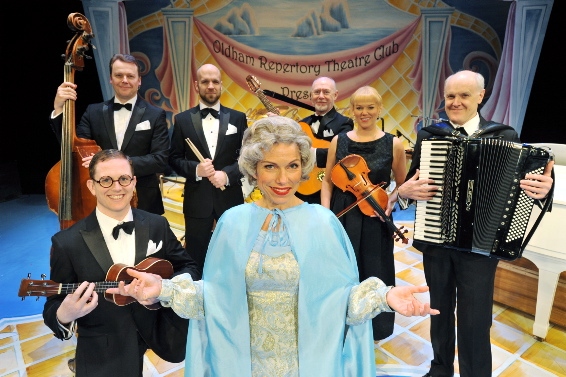 Sue devaney as Gracie Fields, with the rest of the cast