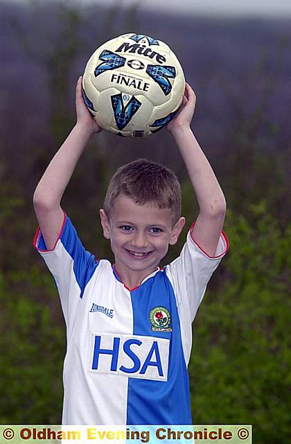 Eight year old Jack Tuohy, signed for Blackburn Rovers.
