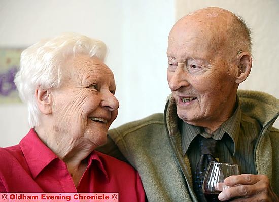 Jean Birkby and Arthur Birkby celebrate their 70th (Platinum) Wedding Anniversary at Longwood Lodge Care Home.
