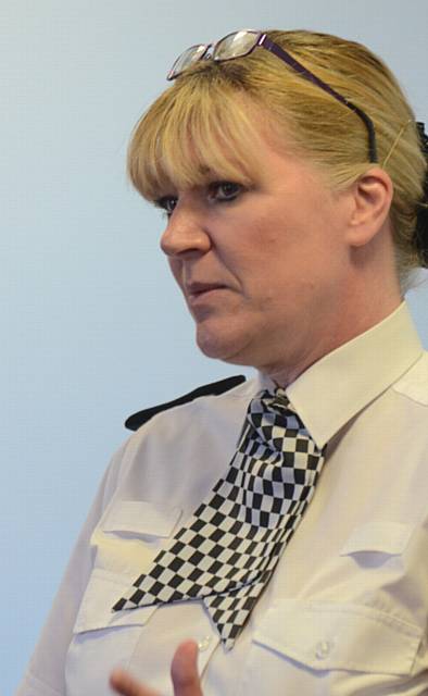 THIS is what we will be doing . . . .Chief Supt Denise Worth explains the new policing methods to the teams