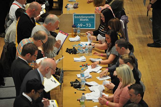 INVESTIGATION launched... Local election count at QE Hall, Oldham.