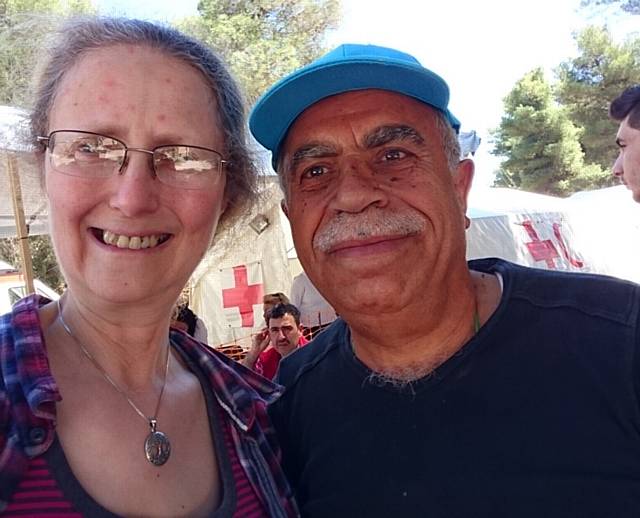 SALLY Hyman with ‘Jojo’, a Syrian man separated from his family