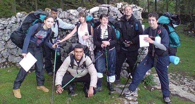 Oldham Youth Council members on the Oldham Way Challenge, an annual 40-mile trek. 