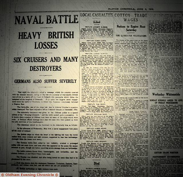 HOW the Chronicle reported the news of the Jutland naval battle